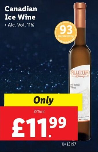 Lidl Canadian Ice Wine offer