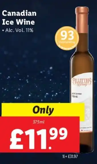 Lidl Canadian Ice Wine offer