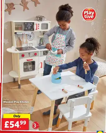 Lidl Playtive Wooden Play Kitchen offer