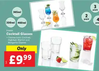 Lidl Ernesto Cocktail Glasses offer