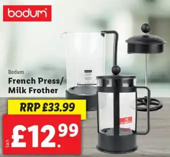 Lidl Bodum French Press, Milk Frother offer