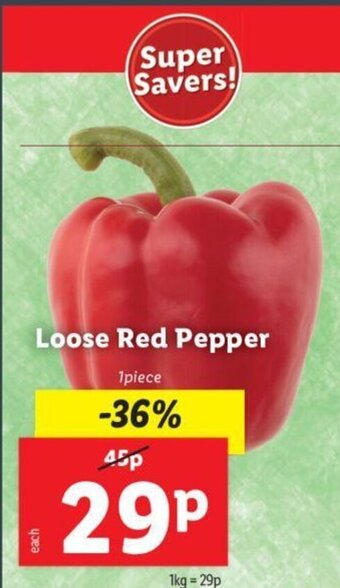 Lidl Loose red Pepper offer