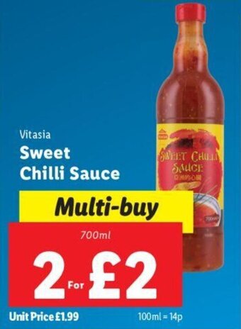 Lidl Vitasia Sweet Chilli Sauce offer