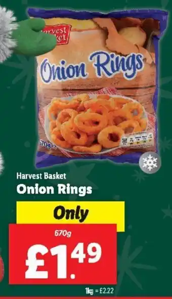 Lidl Harvest Basket Onion Rings offer