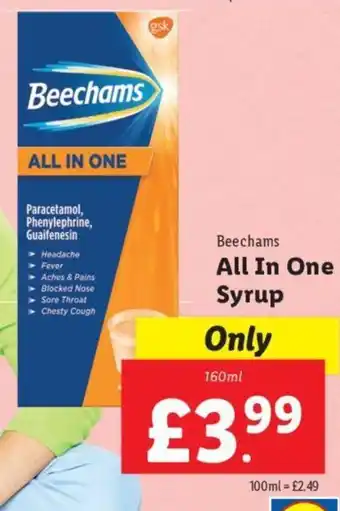 Lidl Beechams All In One Syrup offer