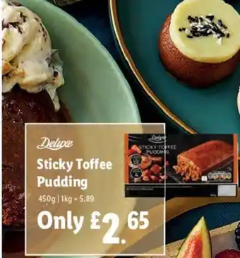 Lidl Deluxe Sticky Toffee Pudding 450 g offer