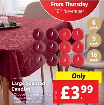 Lidl Livarno Large Scented Candles offer