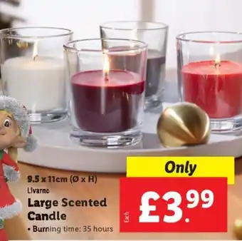 Lidl Livarno Large Scented Candle offer