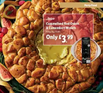 Lidl Deluxe Caramelised Red Onion & Camembert Wreath 800 g offer