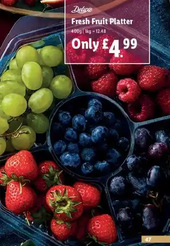 Lidl Deluxe Fresh Fruits Platter 400g offer