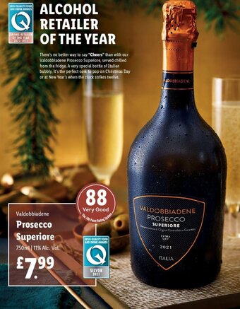Lidl Valdobbiadene Prosecco Superiore 750ml offer