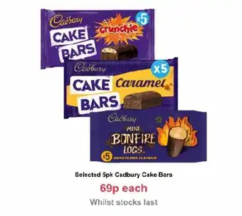 Farmfoods 5pk cadbury cake bars offer