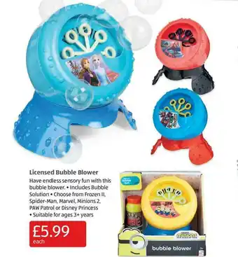 Aldi Licensed Bubble Blower offer