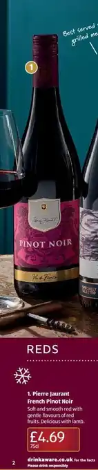 Aldi Pierre Jaurant French Pinot Noir offer