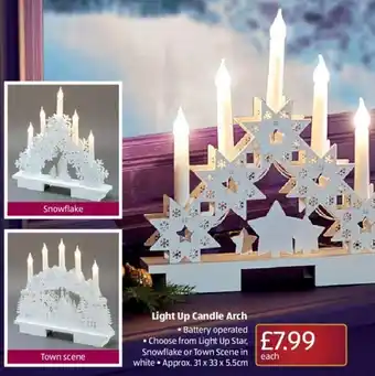 Aldi Light Up Candle Arch offer