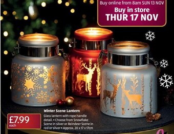 Aldi Winter Scene Lantern offer