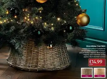 Aldi 55cm Wicker Tree Skirt offer