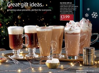 Aldi Hot Drink Gift Set offer