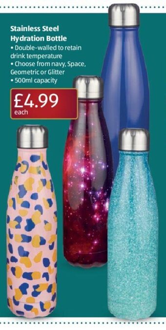 Aldi Stainless Steel Hydration Bottle offer