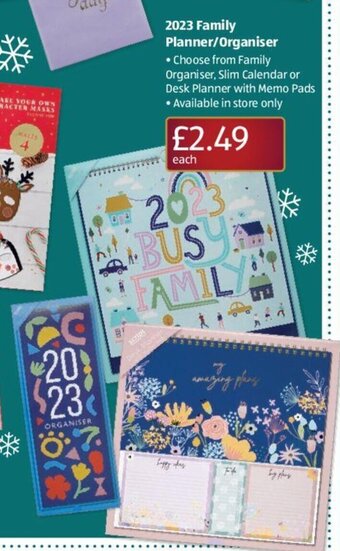 Aldi 2023 Family Planner/Organiser offer