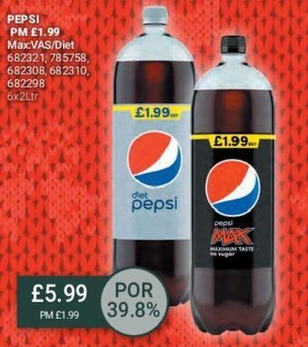 Bestway Pepsi Max/Diet offer