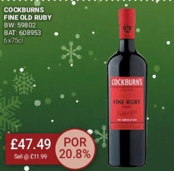 Bestway Cockburns Fine Old Ruby offer