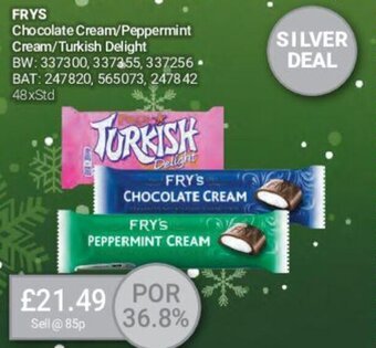 Bestway Frys Chocolate Cream/Peppermint Cream/Turkish Delight offer