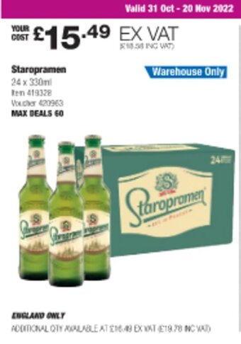 Costco Staropramen offer