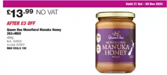 Costco Queen Bee Monofloral Manuka Honey offer