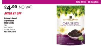 Costco Nature's Heart Superfoods Chia Seeds offer