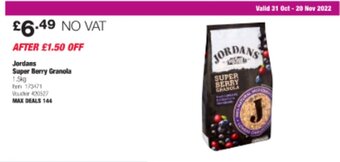 Costco Jordans Super Berry Granola offer