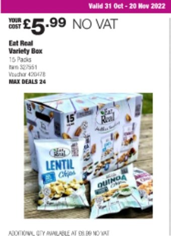 Costco Eat Real Variety Box offer