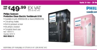 Costco Philips Sonicare Protective Clean Electric Toothbrush 5110 offer