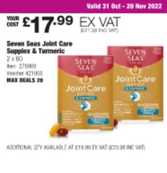 Costco Seven Seas Joint Care Supplex & Turmeric offer