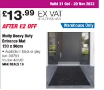 Costco Multy Heavy Duty Entrance Mat offer