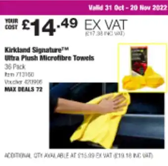 Costco Kirkland Signature Ultra Plush Microfiber Towels offer
