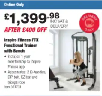Costco Inspire Fitness FTX Functional Trainer With Bench offer