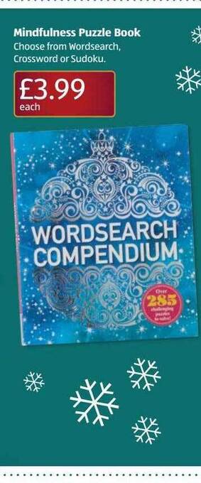 Aldi Mindfulness puzzle book offer