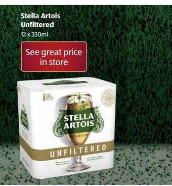 Aldi Stella artois unfiltered offer