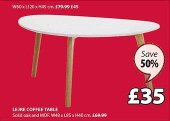 JYSK Lejre coffee table offer