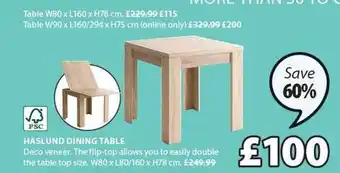 JYSK Haslund dining table offer