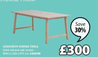 JYSK Gadeskov dining table offer