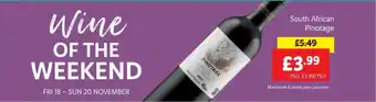 Lidl South african pinotage offer
