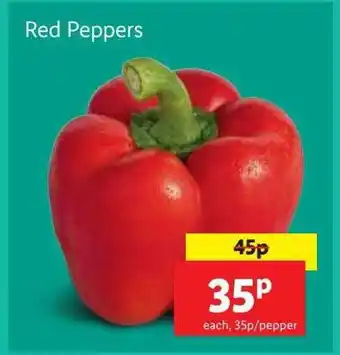 Lidl Red peppers offer
