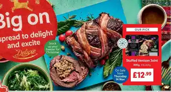 Lidl Stuffed venison joint offer