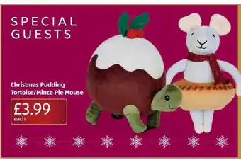 Aldi Christmas pudding tortoise-mince pie mouse offer