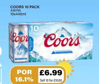 Bestway Coors 10 pack 10x400ml offer