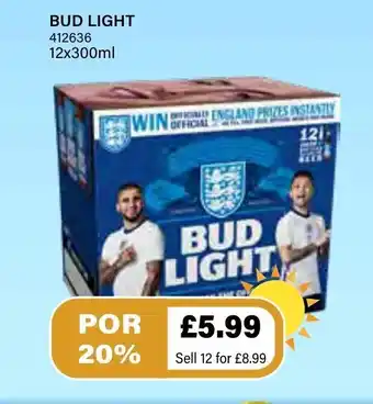 Bestway Bud Light 12x300ml offer