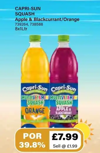 Bestway Capri-Sun Squash Apple & Blackcurrant / Orange 8x1L offer