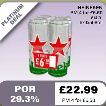 Bestway Heineken 6x4x568ml offer